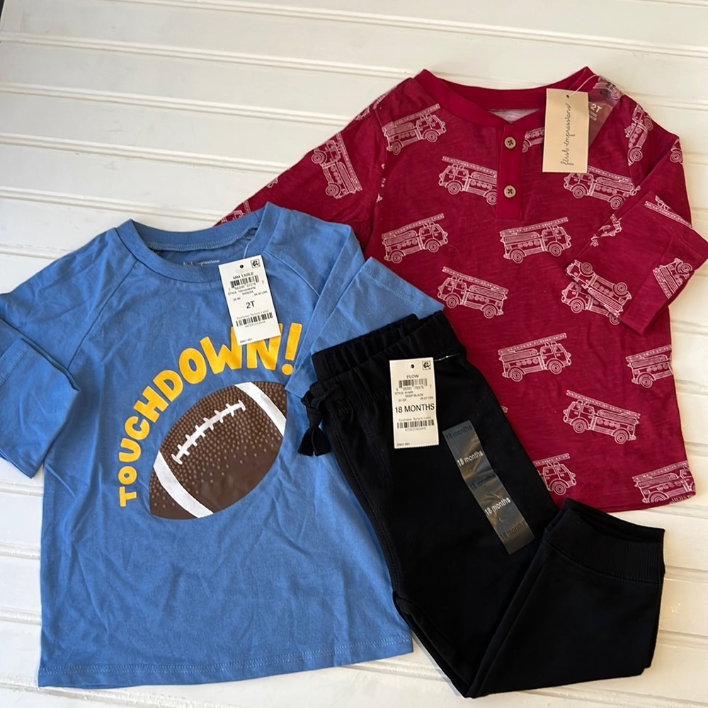 2T shirt bundle & 18 month joggers